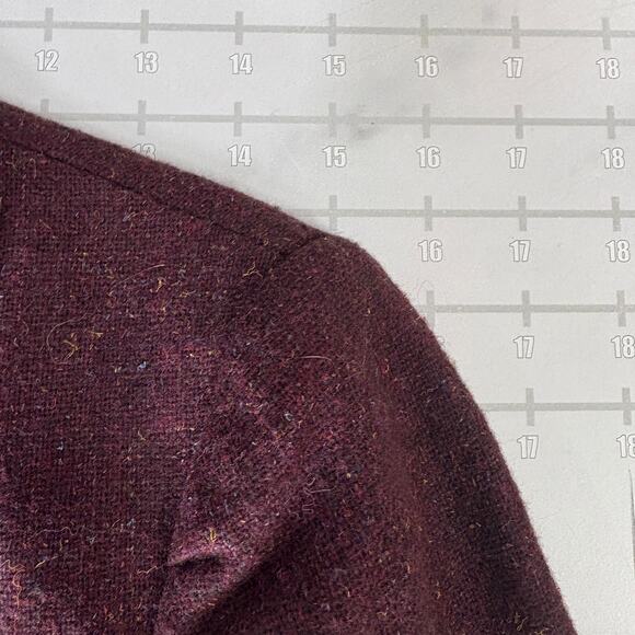 Vintage Royce Wool Crop Blazer Jacket Womens 7 Purple Maroon 80s Professional - Picture 12 of 12